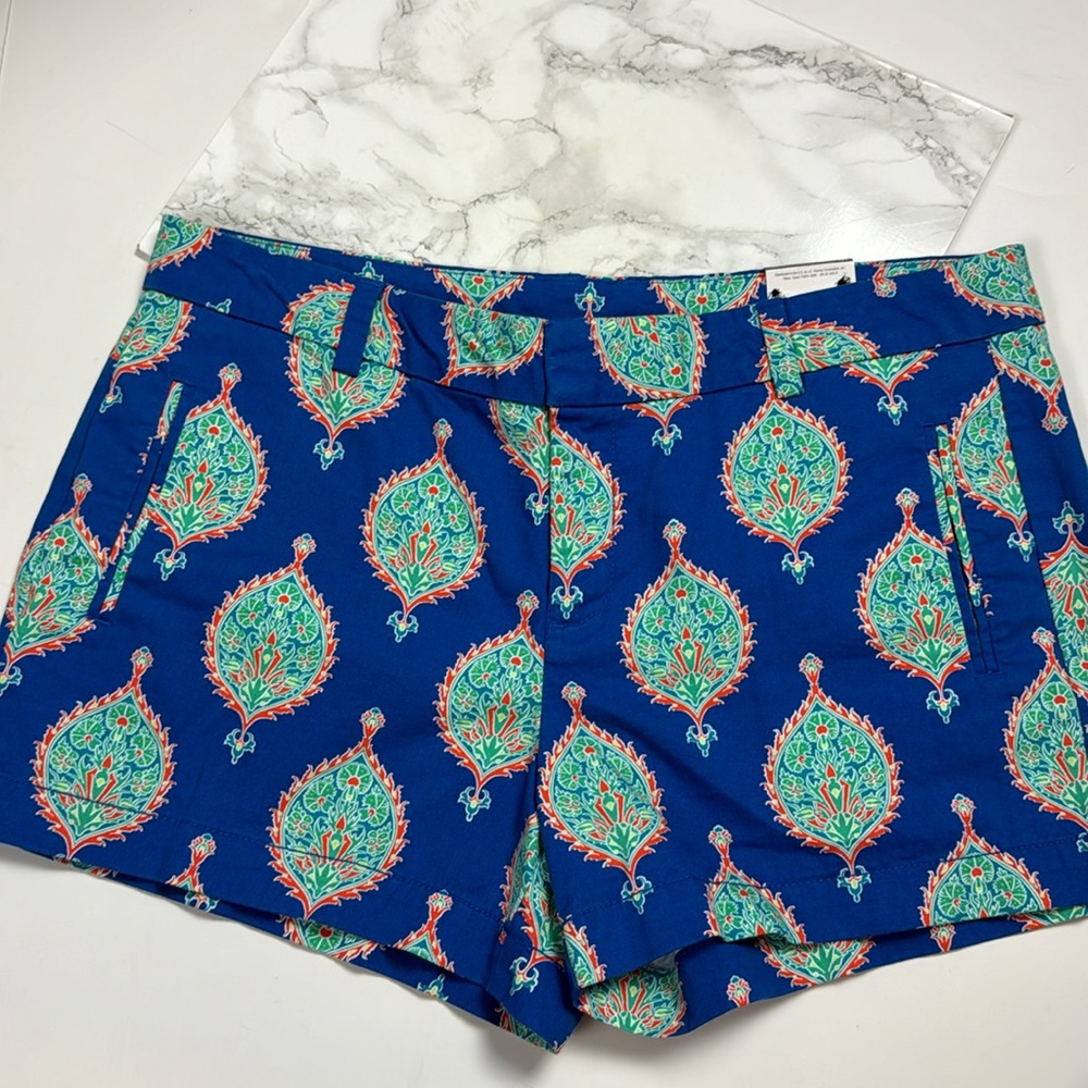 JCP Blue Multi shorts NWT  Size 10. 100%cotton